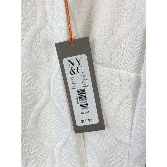 Eva Mendes Collection Solange Dress Women’s 4 White Fit Flare Midi Elegant NWT - Picture 8 of 12